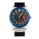 CURREN 8284 Casual Style Chronometer Quartz Watches Calendar Leather Strap Men Watch