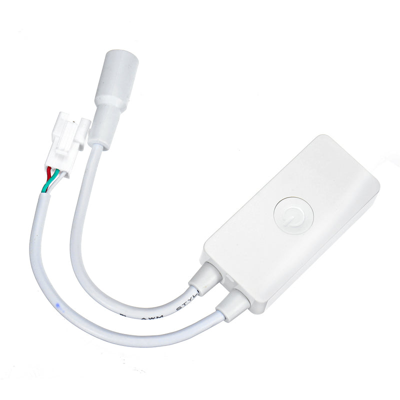 Non-waterproof WS2812 1M/2M Smart LED Strip Light+DC5-24V SP501E Controller Work White Alexa Google Assistant