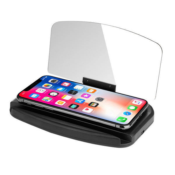 Bakeey HUD Car Navigation Mobile Phone Holder HD Multi-Function Folding Wireless Charger Head-Up Display Navigation Projector