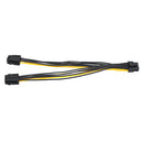 18 AWG Dual 6 Pin Female to 8 Pin Male Power Cable Wire For Graphics Cards
