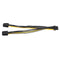 18 AWG Dual 6 Pin Female to 8 Pin Male Power Cable Wire For Graphics Cards
