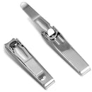 Y.F.M Nail Catcher Clipper Fingernail Cutter Anti Splash Stainless Steel Manicure Tool Curved File
