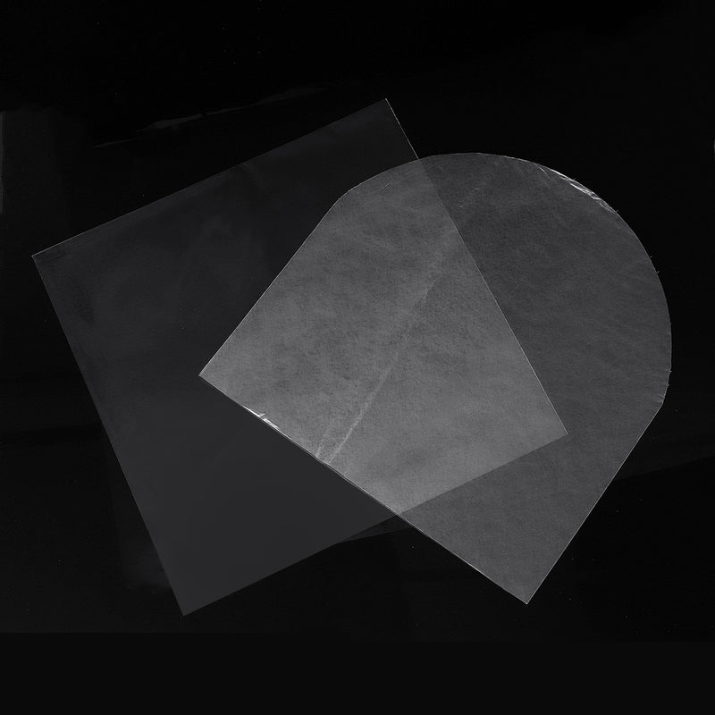 50Pcs Arcs + 50 Pcs Squares Cover Clear Sleeves Record Outer Storage PE Case CD Storage Bag