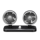 12V/24V Dual Head Car Fan  Recreational Vehicle Cooling Fan Rotating Oscillating Dashboard Ventilation Air Cooler