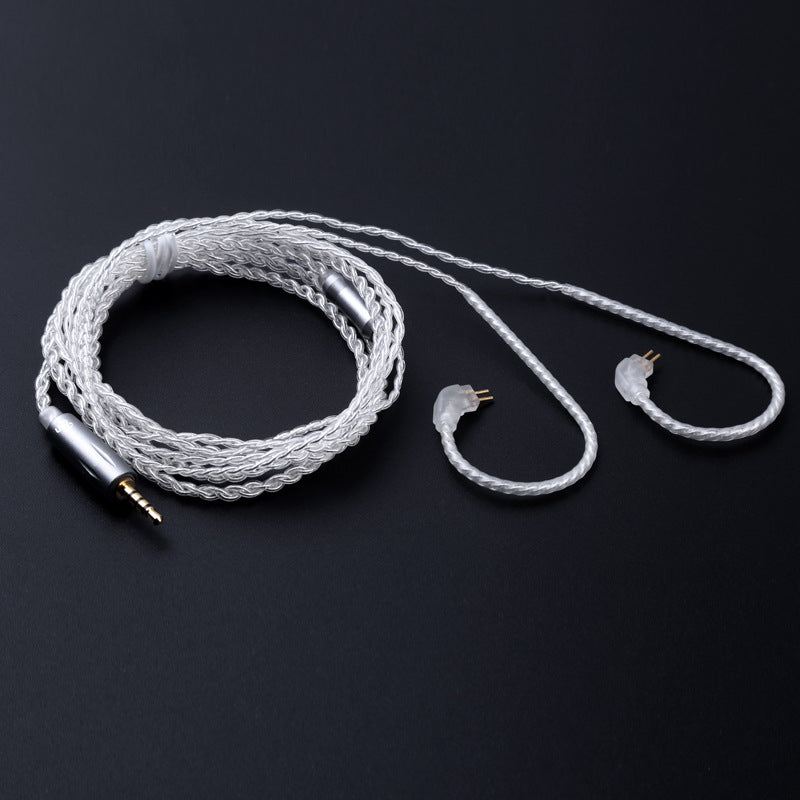 Original TRN Earphone Cable Silver Plated 2.5MM 0.75mm 0.78mm 2pin Audio Cable for TRN Earphone