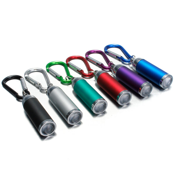 Mini LED Convex Mirror Flashlight Lamp Keychain Light Torch Keyring Multi-colors