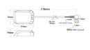 External GPS GLONASS Antenna Receiver Positioning Aerial Curved SMA Male Connector 3 Meters for Car Navigation