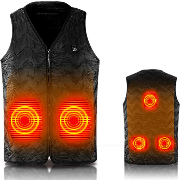 Intelligent USB Heating Sleeveless Vest Lightweight Warm Heated Pad Winter