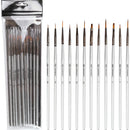 Transon 12 Pcs Nylonhair Hook Line Pens Nylon Brush Painting Pens Brush Art Stationery Watercolor Drawing Painting Brush Pen Children DIY Art Supplies Tools