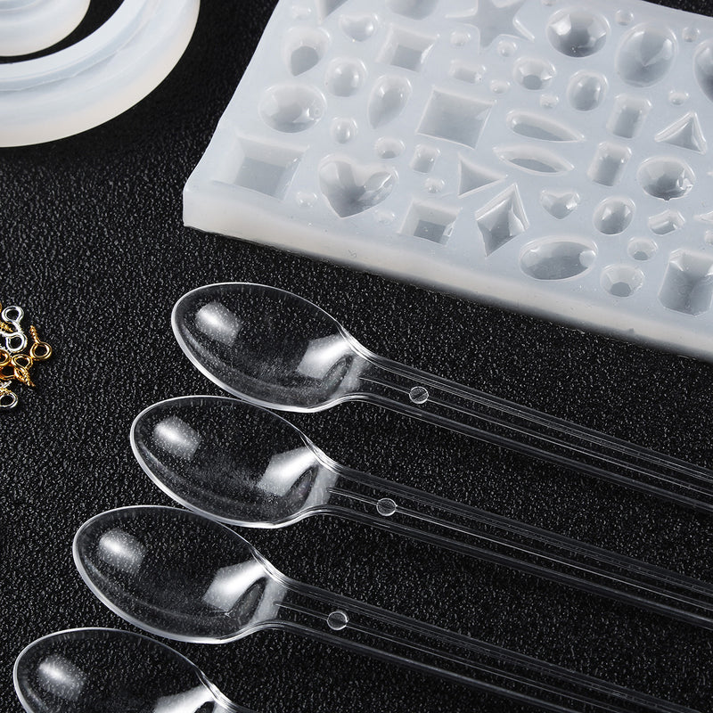 76PCS DIY Resin Casting Molds Silicone Craft Jewelry Pendant Making Mould Tools Kit