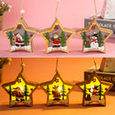 Luminous Christmas Wooden Ornament LED Light Santa Claus Deer Decorations Lamp Xmas