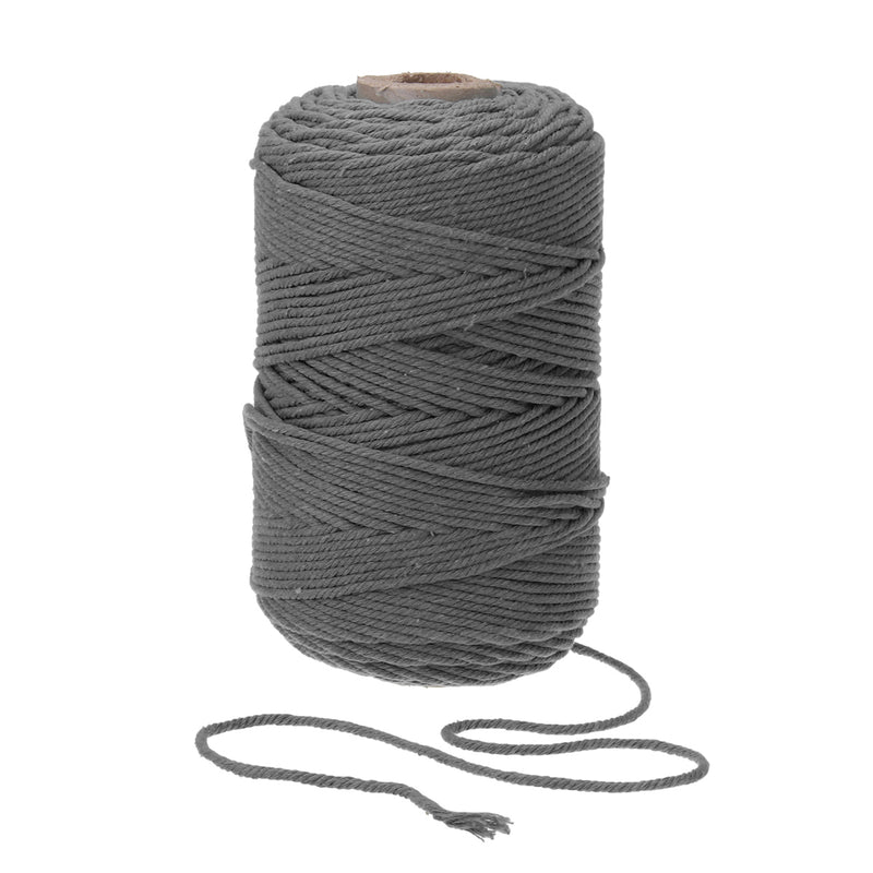 200M 3mm 100% Natural Cotton Twisted Cord Crafts DIY Macrame String Decorations