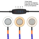 NEWACALOX PCB Soldering Iron Station Holder Vise Table Clamp USB 3X Magnifier LED Lamp 3 Colors Illuminated Repair Third Hand Tool with 2Pcs Flexible Arms
