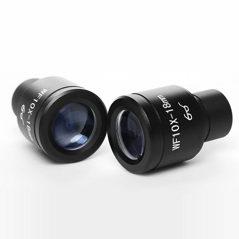 2Pcs WF10X Field View Microscope Eyepiece Lens for Biological Microscope Optical Lens Ocular with Reticle Scale
