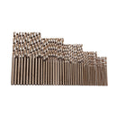 Drillpro 50pcs 1/1.5/2/2.5/3mm HSS M35 Cobalt Twist Drill Bit