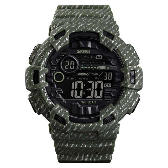 SKMEI 1472 Week Display Alarm Cowboy Waterproof Sports Digital Watch Men Watch