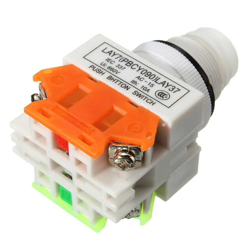 Push Button Switch 1 NO 1 NC 10A 660V Emergency Stop Waterproof