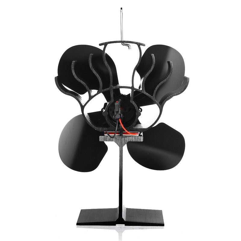 4 Blades Fireplace Fan Thermal Heat Power Wood Burner Fan Stove Fan