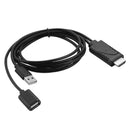 2 in 1 USB Female To HDMI Male HDTV Adapter Cable For HDTV Projector Displays