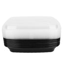 10Pcs 750ml Meal Prep Container Set Plastic Food Storage Reusable Lids Lunch Boxes