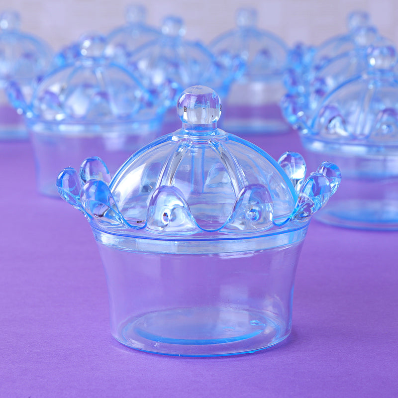 12 Pcs/Set Plastic Crown Candy Box Wedding Chocolate Cookie Present Holder Kitchen Storage Container