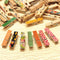 50 Pcs Cute Painted Wooden Mini Craft Pegs Cloth Photo Picture Hanging Spring Clips Clothespin