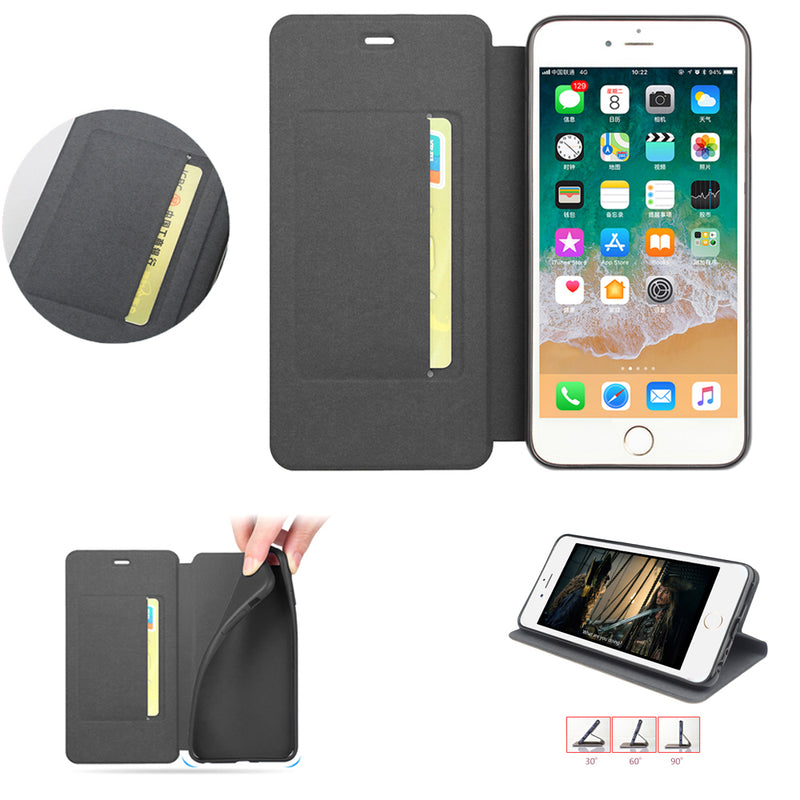 For Xiaomi Redmi 8 Case Bakeey Flip with Stand Card Slot Full Body Brushed Leather Shockproof Soft Protective Case