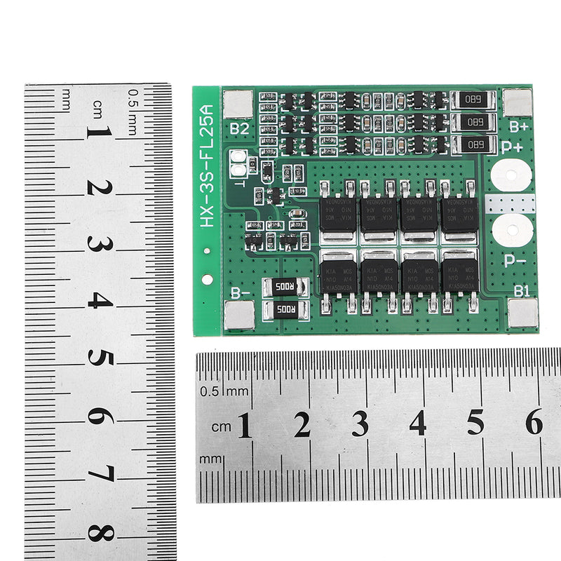 3S 12V 25A 18650 Lithium Battery Protection Board 11.1V 12.6V With Balanced Circuit
