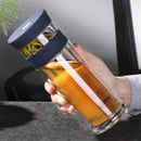 300ml 400ml Glass Water Bottle Double Wall Cup Drinking Mug With Tea Infuser