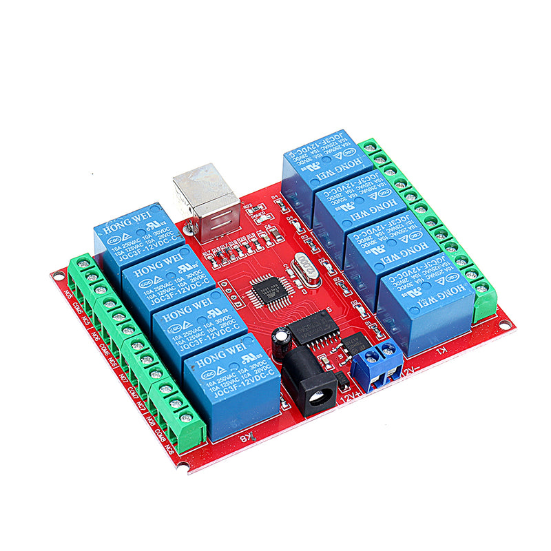 8CH Channel 12V Computer USB Control Switch Free Drive Relay Module PC Intelligent Controller