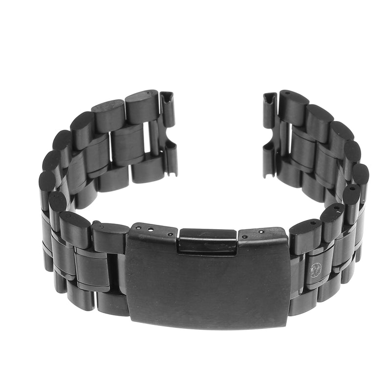 22mm Black Stainless Steel Metal Watch Band Strap for Moto 360 1st Watch+ Tools