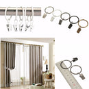 40pcs Metal Window Bathroom Curtain Clips Rings Pole Rod Voile Drapery 32mm Inner Diameter