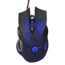 HXSJ H700 Fire Bird 6D 5500 DPI Colorful Backlight Wired Portable Optique Gaming Mouse