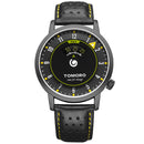 TOMORO TMR1018 Creative Dial Fashion Leather Strap Men Quartz Watch