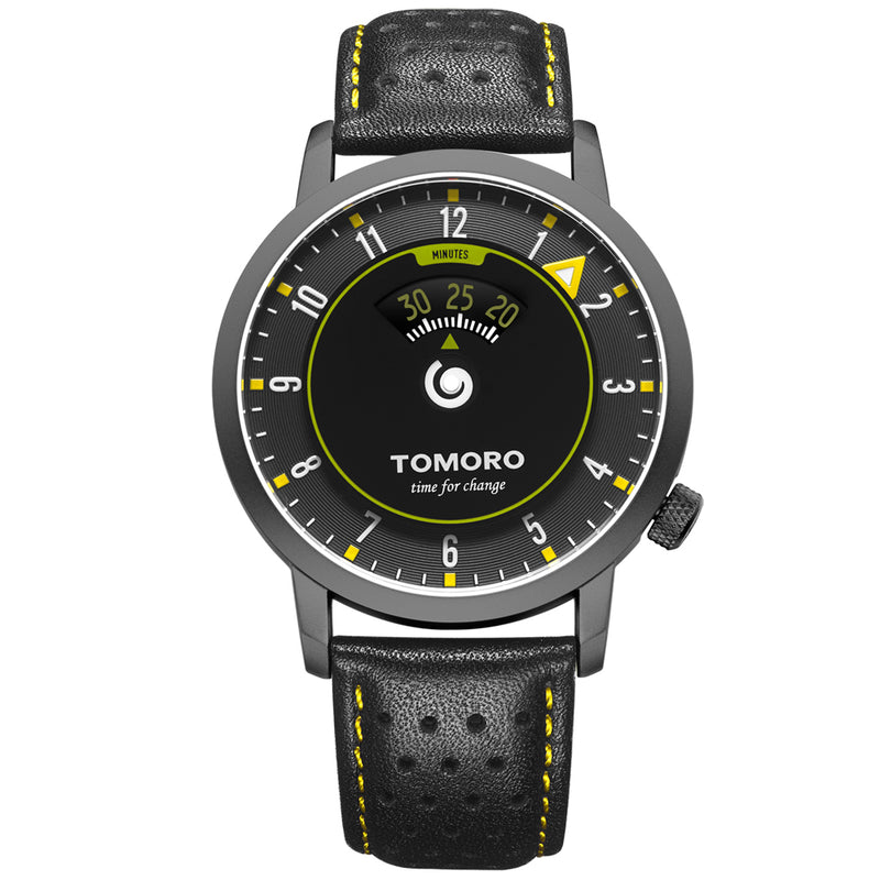 TOMORO TMR1018 Creative Dial Fashion Leather Strap Men Quartz Watch