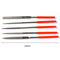 JAKEMY JM-FL1-1 5pcs Diamond Shaping Rasp Small Woodworking Rasp Half Round Triangular Flat Quartet