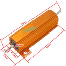 50W 0.5R 1R 2R 2.2R 4R 6R 8R 10R 20R Ohm Aluminum Shell Power Case Wirewound Resistor