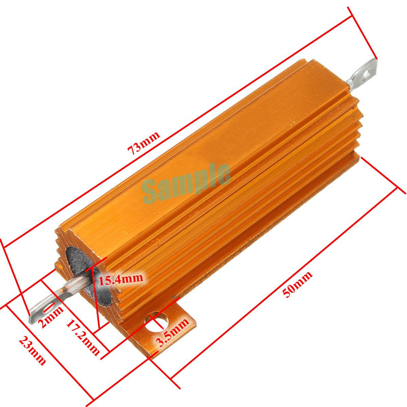 50W 0.5R 1R 2R 2.2R 4R 6R 8R 10R 20R Ohm Aluminum Shell Power Case Wirewound Resistor