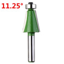 Drillpro 8mm Shank Chamfering Router Bit 11.25-45 Degree Milling Cutter for Woodworking