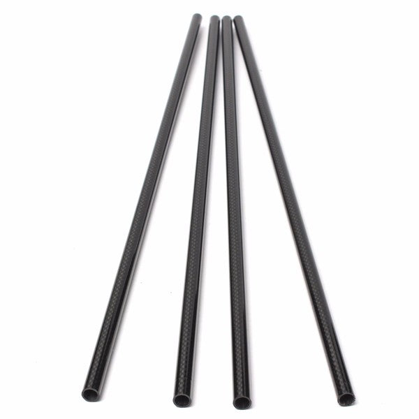 4pcs 3K 8mm x 10mm x 500mm Roll Wrapped Carbon Fiber Tube Boom for Multicopter