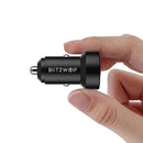 BlitzWolf BW-SD6 24W QC3.0 QC2.0 Dual USB Mini Car Charger for iPhone 11 Pro XS for Samsung Xiaomi Mi8 Pocophone F1