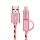 Bakeey 3A 2 in1 Micro Type-C Fast Charging Nylon Weave Data Cable  With Packaging Tiger Pattern For HUAWEI P30 XIAOMI MI9 Oneplus 7 S10 S10+