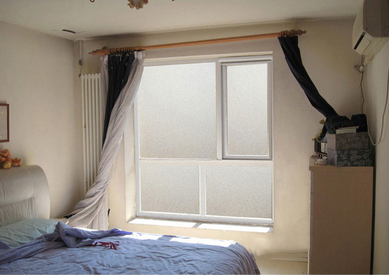 KCASA S151 45cmX200cm Modern Stripe Pattern Glass Stickers Bathroom Balcony Sliding Door Frosted Gla