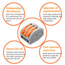Excellway ET25 2/3/5 Pins Spring Terminal Block 5Pcs Electric Cable Wire Connector