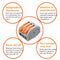 Excellway ET25 2/3/5 Pins Spring Terminal Block 5Pcs Electric Cable Wire Connector