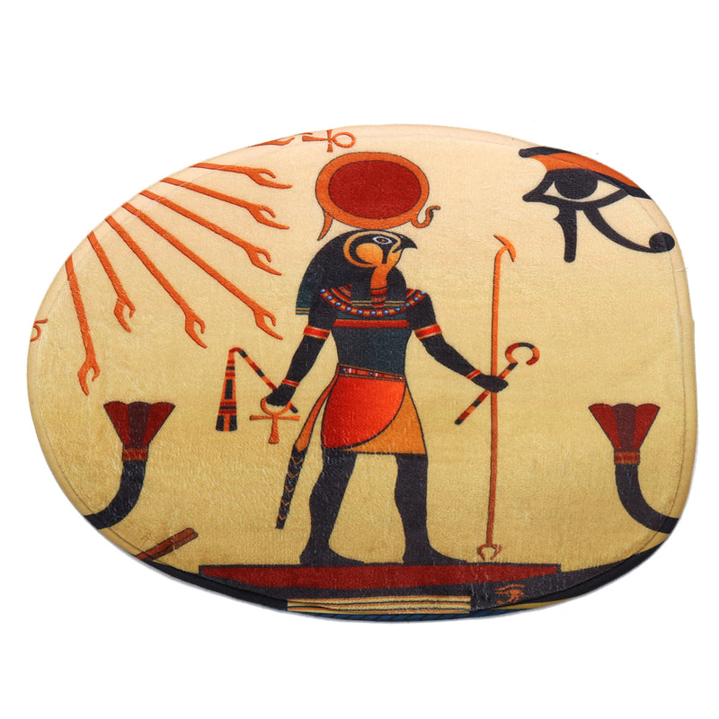 Waterproof Egyptian Style Shower Curtains With 12pcs Hooks Bathroom Toilet Rug Mat Set