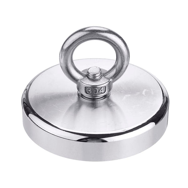 D90mm 400Kg Neodymium Recovery Magnet Strong Hook Diving Rope For Detecting Metal Treasure