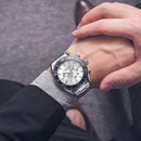 LONGBO 80523 Fashion Full Steel Luminous Display Waterproof Business Style Men Quartz Watch