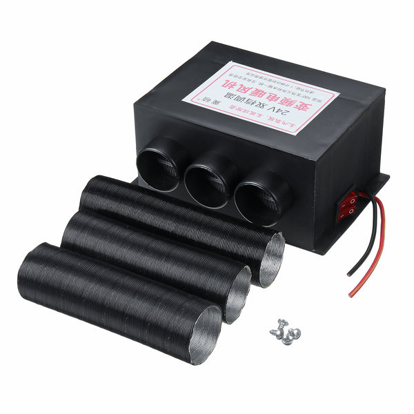 12V/ 24V 3 Hole 800W Nylon Air Heater Air Warmer Windscreen Demister Defroster Car Heater Set