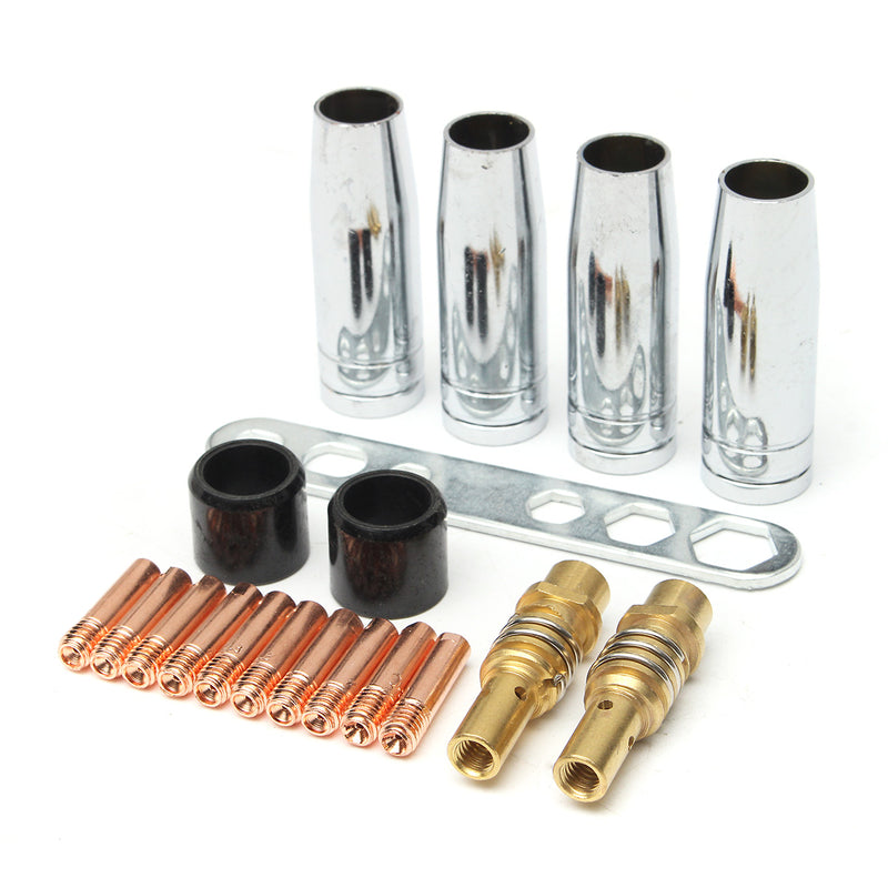 19Pcs Welding Torch MB15/150 Part Kits Accessories Nozzle Insulating Sleeve